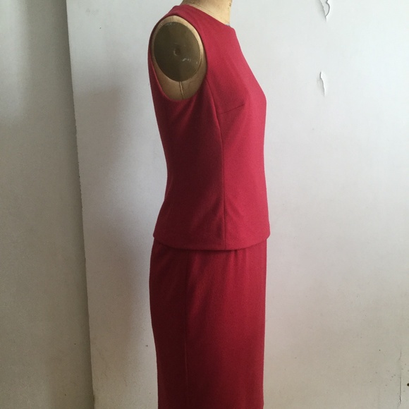 AGNONA SCARLET CASHMERE 2PC DRESS US 6 - Picture 4 of 5